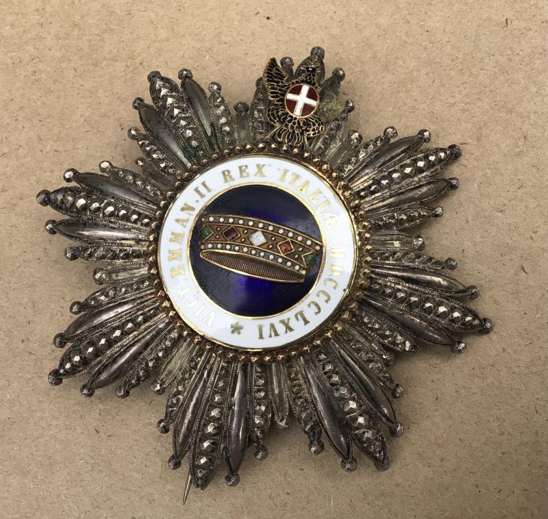 Italy, Kingdom. An Order Of The Crown Of Italy, Grand Cross Breast Star