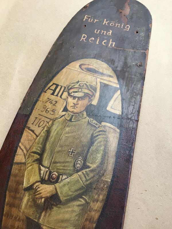 Germany WW1 A Commemorative Painted German Flying Corps Propeller Blade to Leutnant Hans Ritter von Adam