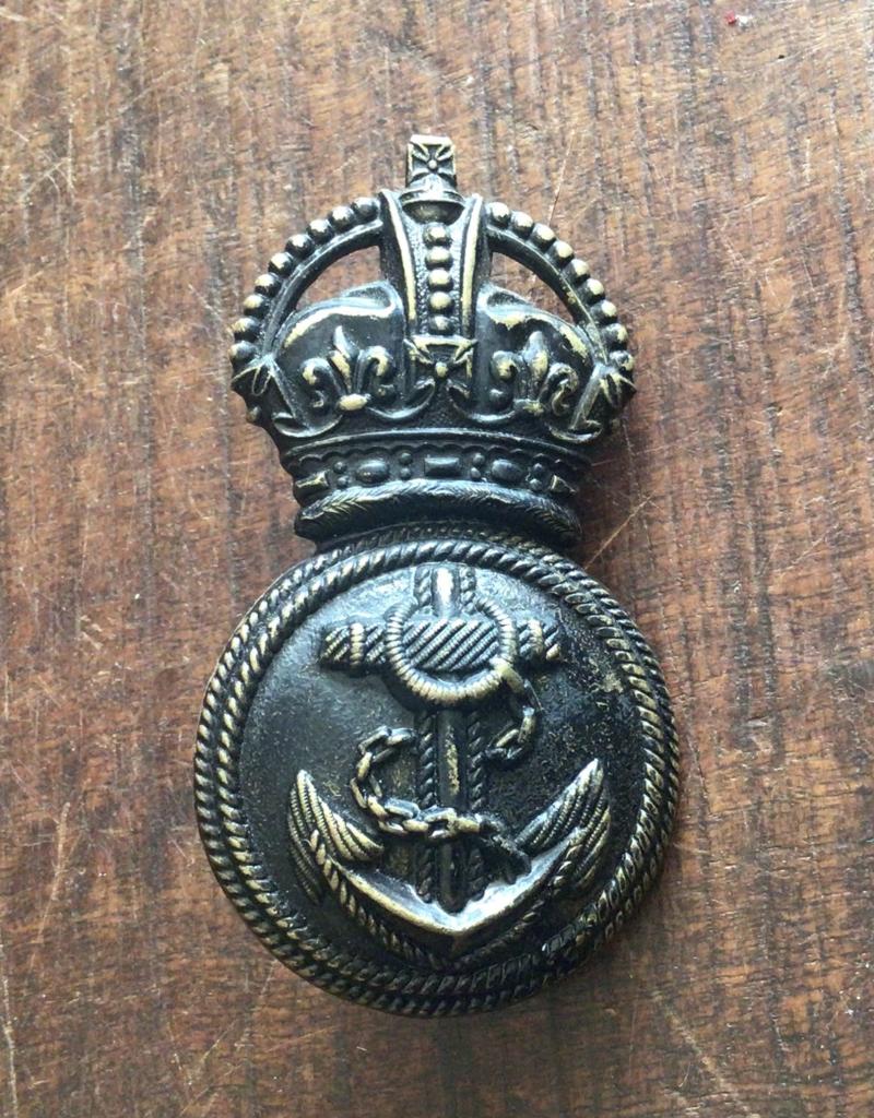 WW1 ROYAL NAVAL DIVISION CHIEF PETTY OFFICERS CAP BADGE