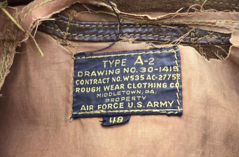 US WW2 An Original USAAF A2 Flying Jacket.