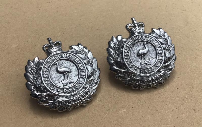 1953-60 2/14th QLD Mounted Infantry Collar Badges