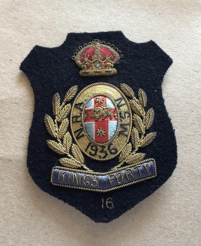 National Rifle Association NSW 1936 Kings Forty Sleeve Badge