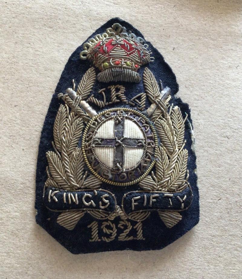 Victorian Rifle Association 1921 Kings Fifty Sleeve Badge