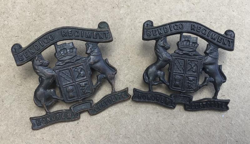 1930-42 38th Infantry Battalion Collar Badges.