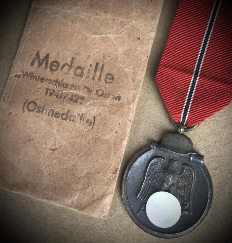 German WW2 Eastern Front Medal with Packet of Issue.