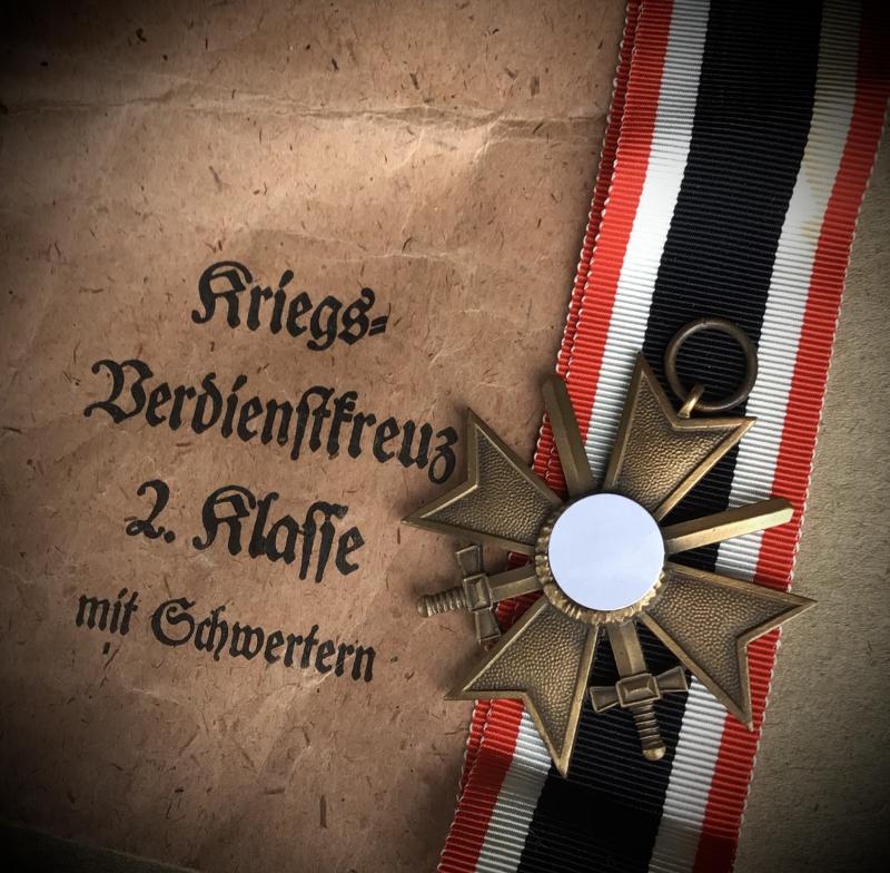 Germany WW2 1939 War Merit Cross 2nd Class With Swords and Paper Paket of Issue.