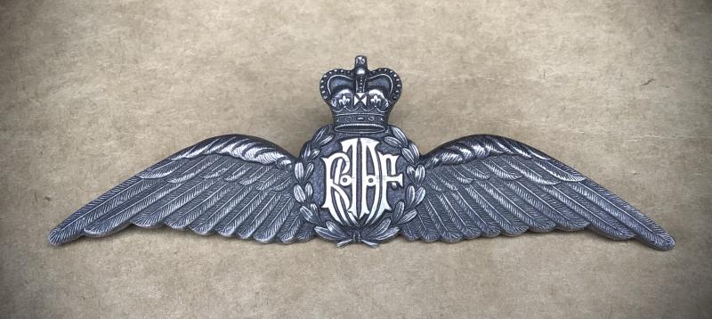 RAAF Sterling Silver Queens Crown Pilot Wings