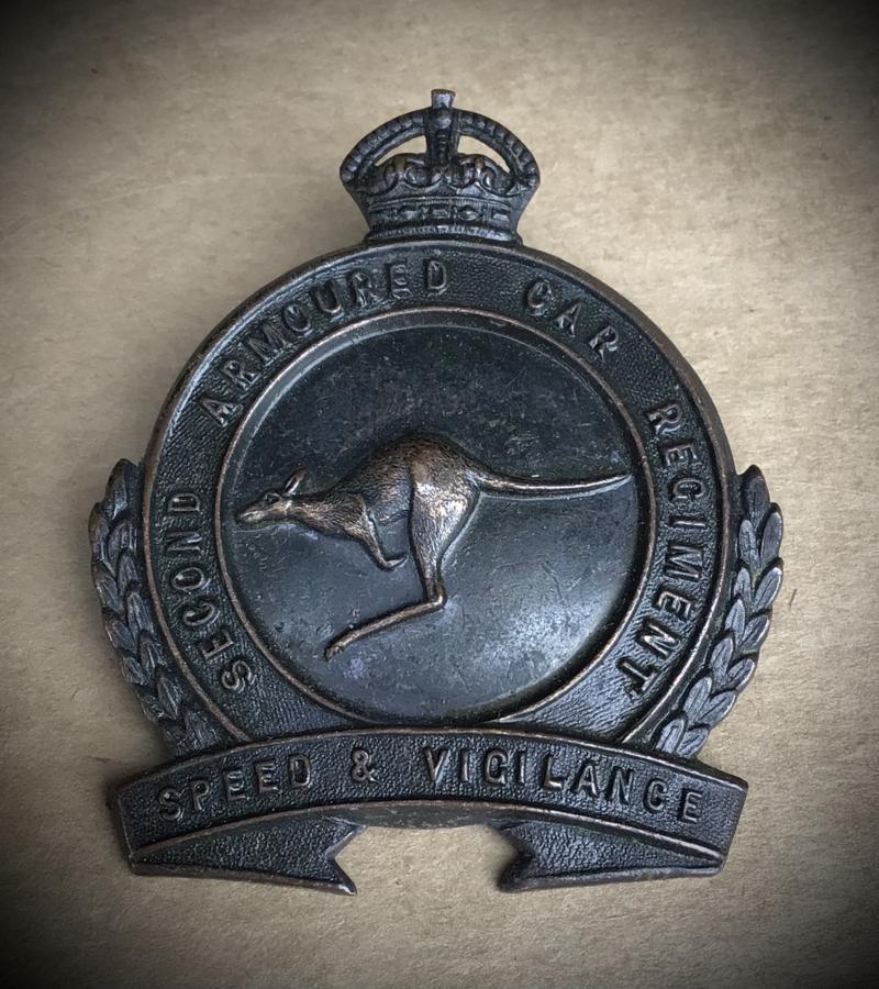 1930-42 2nd Armoured Car Regiment Hat Badge