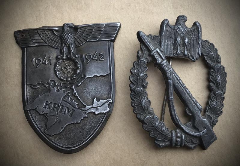 Germany WW2 x2 De-Nazified Award Badges
