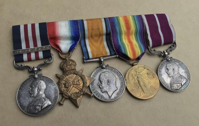 British WW1 Royal Field Artillery MM and Bar , MSM Group of Five to WO2 ( BSM) W.H Little, RFA