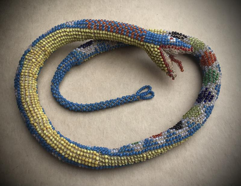 Turkish WW1 POW Made Bead Snake.