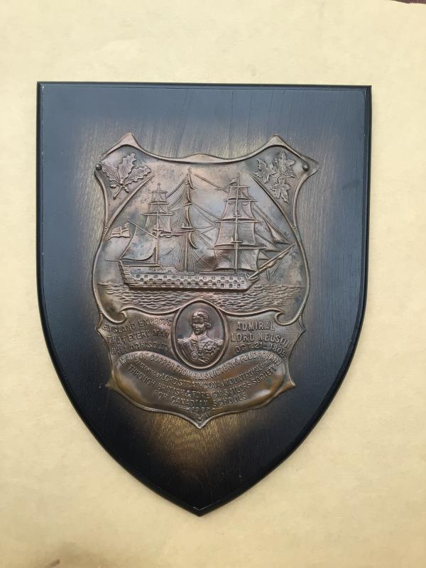 A Copper Plaque from the HMS Victory