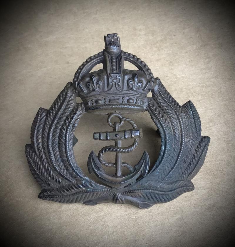British WW1 Royal Naval Division Officers Hat Badge.