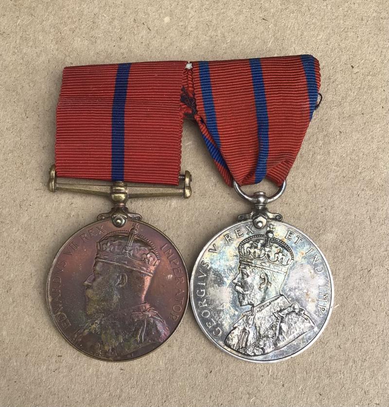 An Edwardian  Metropolitan Police Coronation Pair of Medals