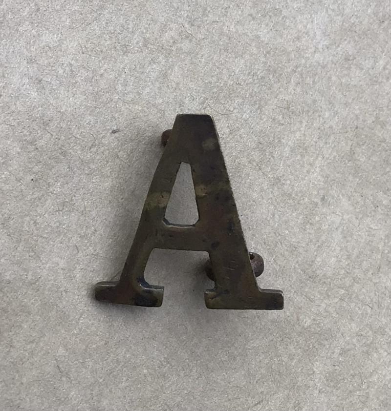Australia WW1 ANZAC “A” Shoulder Badge