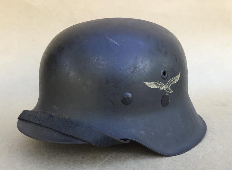 German WW2 Luftwaffe M42  Single Decal Helmet