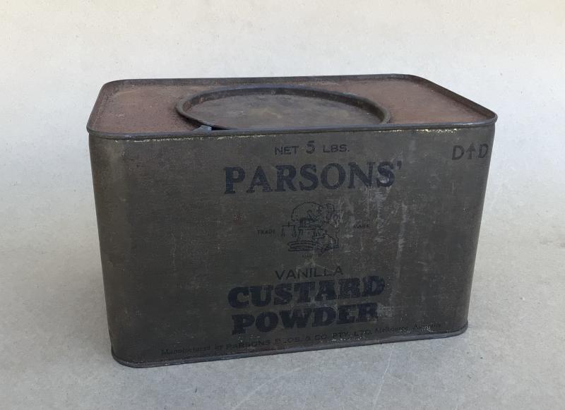 Australia WW2  Army Issue Custard Powder Tin