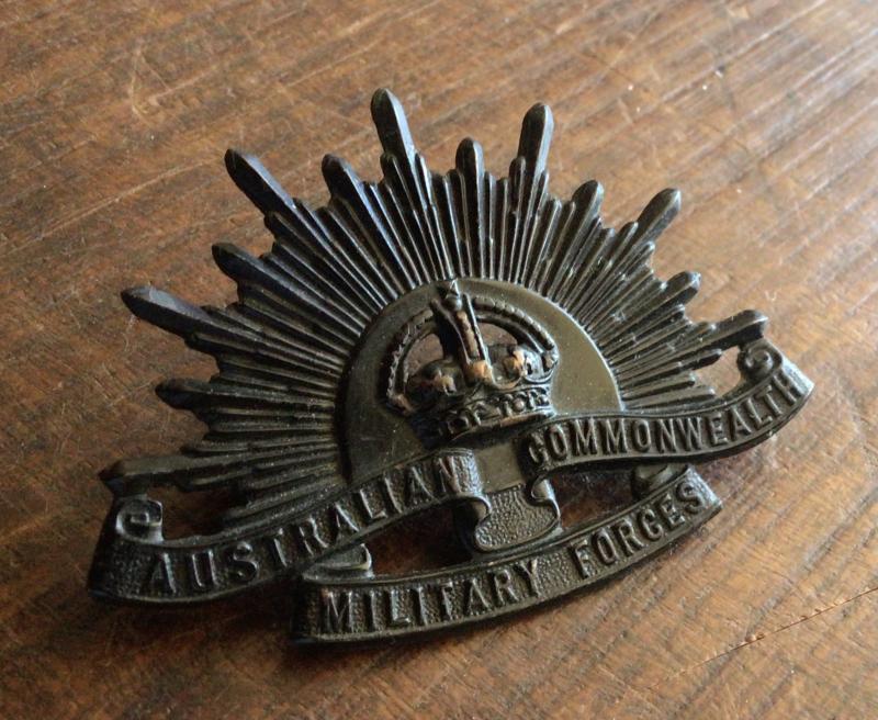 Australia WW2 Rising Sun Hat badge