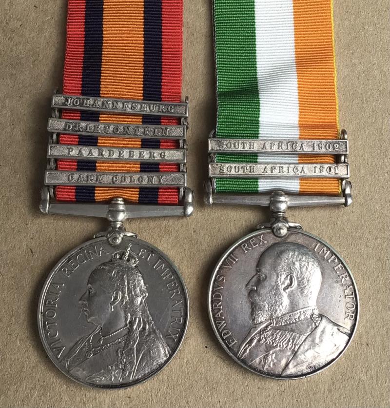British Boer War QSA KSA Pair - Royal Engineers