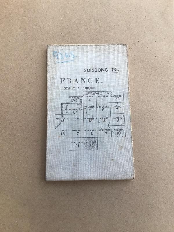 British WW1 Trench Map - France (Soissons 22)