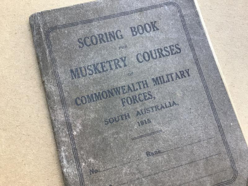 Australia WW1 South Australian Musketry Scoring Booklet  1915