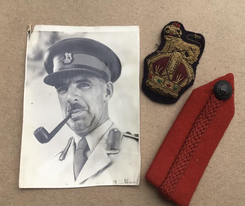 Australia WW2 Original Photograph and Insignia of Lieutenant General Sir Sydney Rowell
