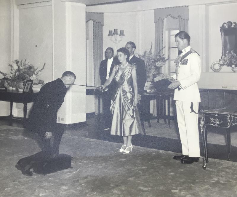 Official Photographic Portrait off the Knighting Of Lieutenant General Sir Sydney Rowell,