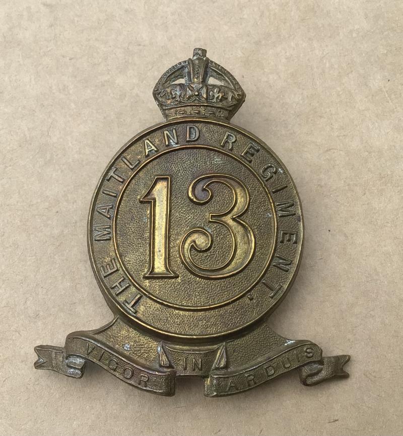 19330-42 13th Infantry Battalion Hat Badge.