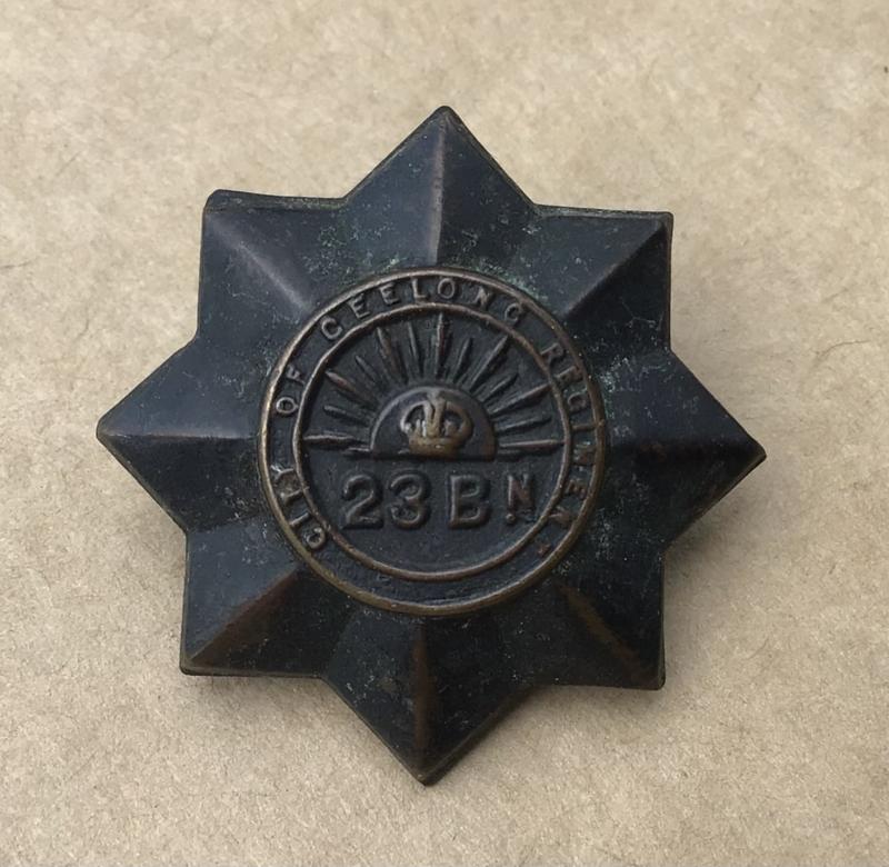 1930-42 23rd Infantry Battalion Collar Badge.