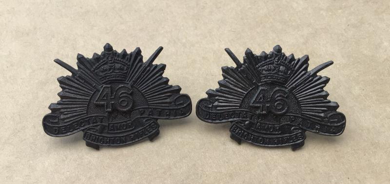 1930-42 46th Infantry Battalion Collar Badges
