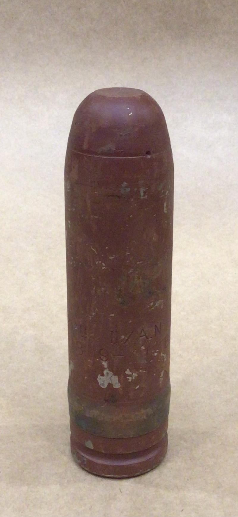 WW2 Australian NAVAL 2 PDR Projectile.