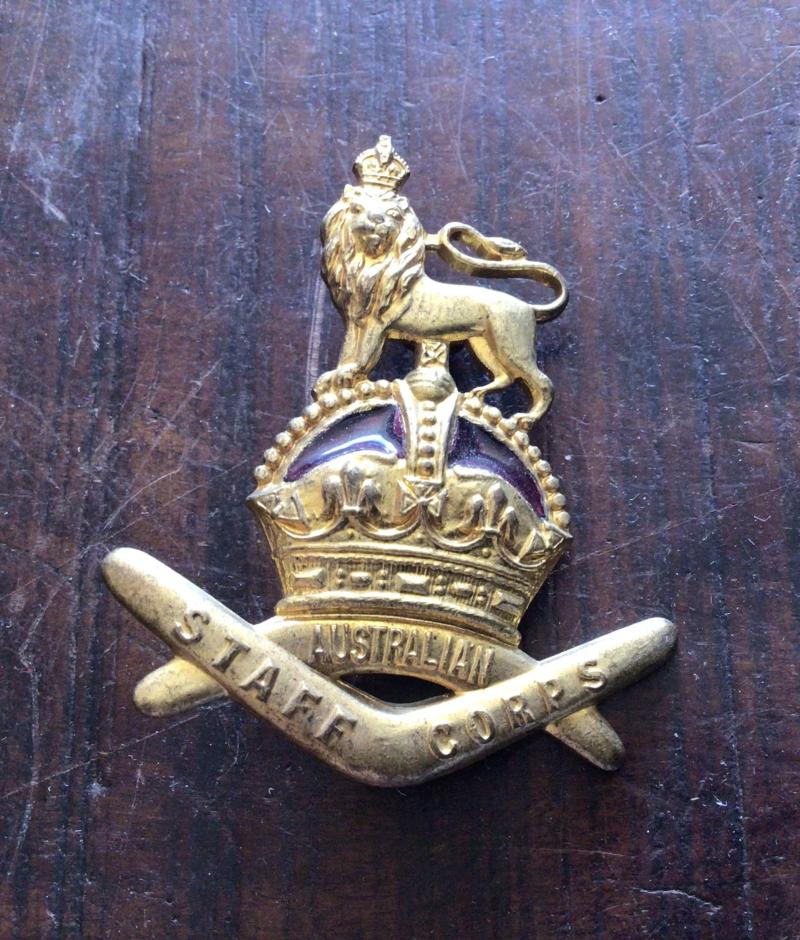 1930-42 Australian Staff Corps Officers Hat Badge