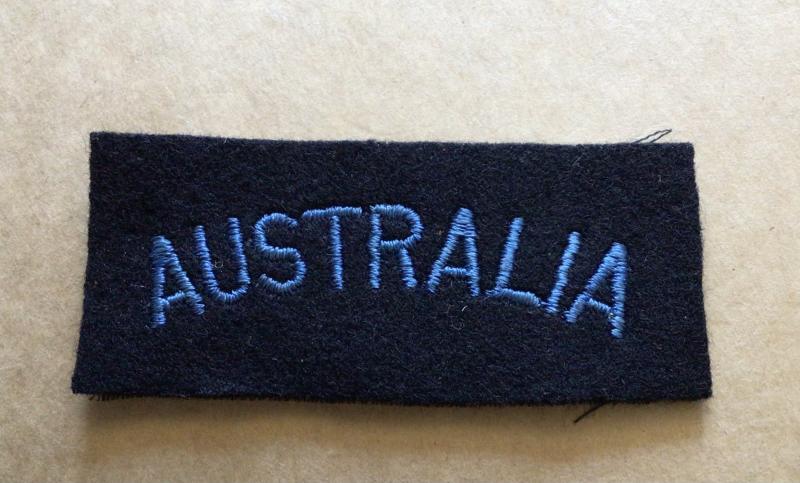 WW2 RAAF “Australia” Nationality Title- Canadian Made