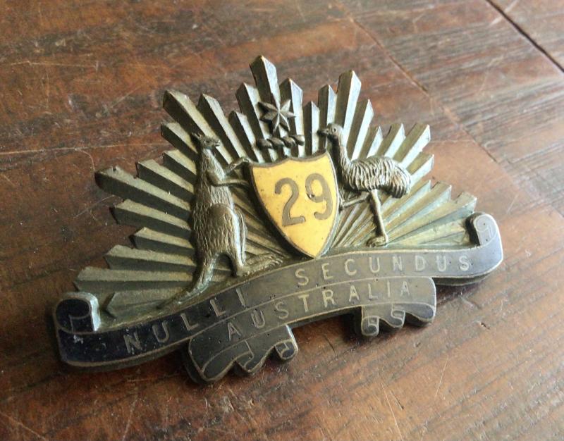 1930-42 29th Infantry Battalion Hat Badge