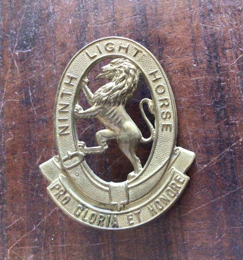 1930-42 9th Light Horse Regiment Hat Badge