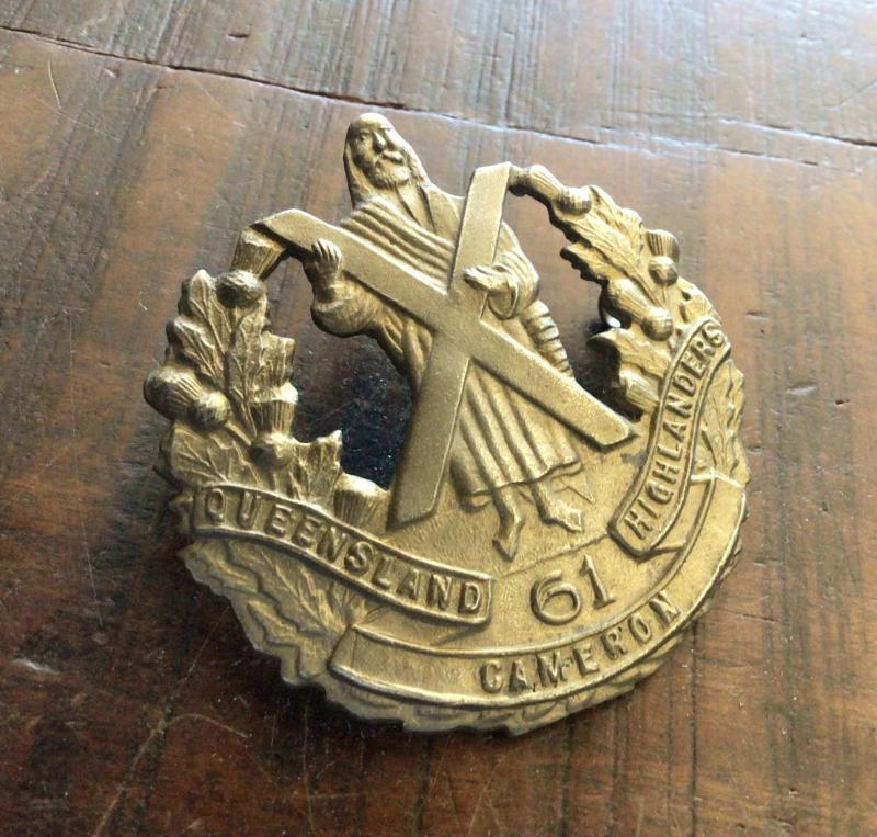 1930-42 61st Infantry Battalion Hat Badge