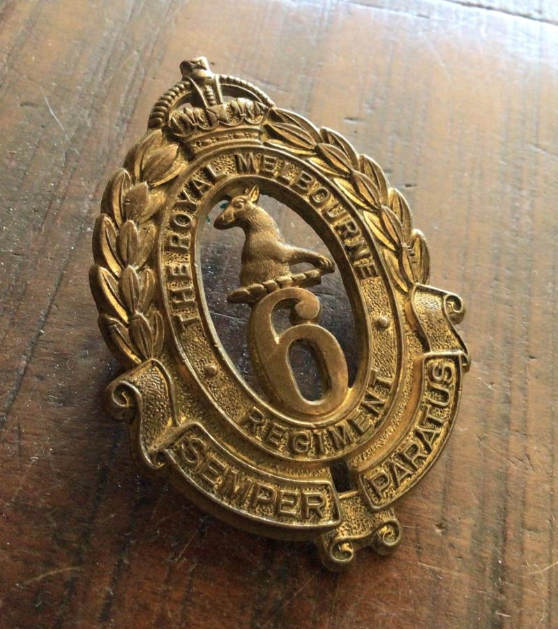 1930-42 6th Infantry Battalion Hat Badge