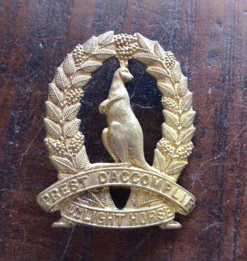 1930-42  4th Light Horse regiment Hat Badge