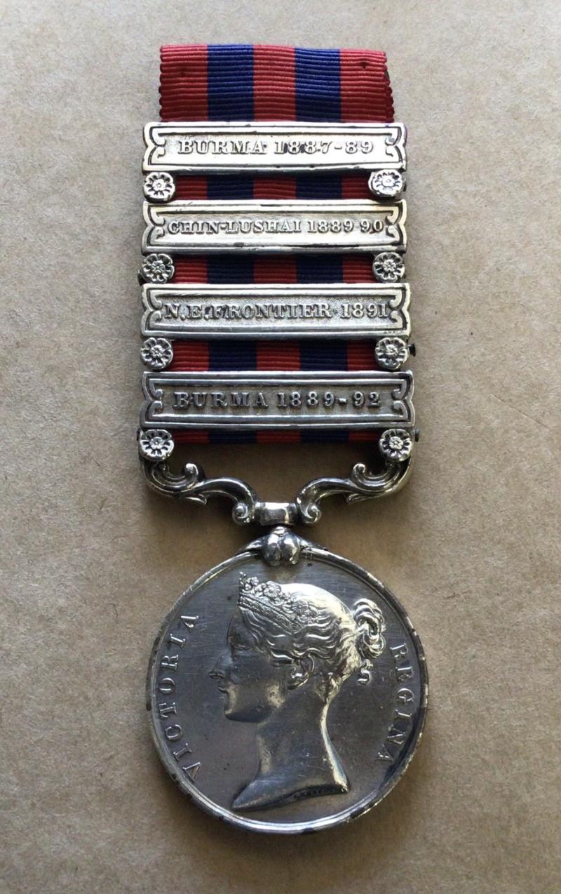 India General Service Medal 1854-  4 Clasps  (Indian 42/73Rd Infantry