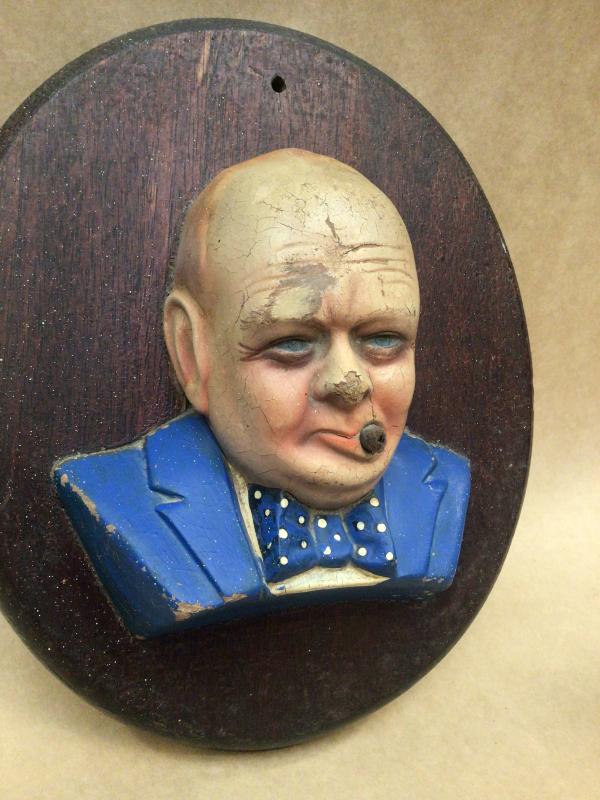 WW2 Duperite Churchill Souvenir Wall Hanger