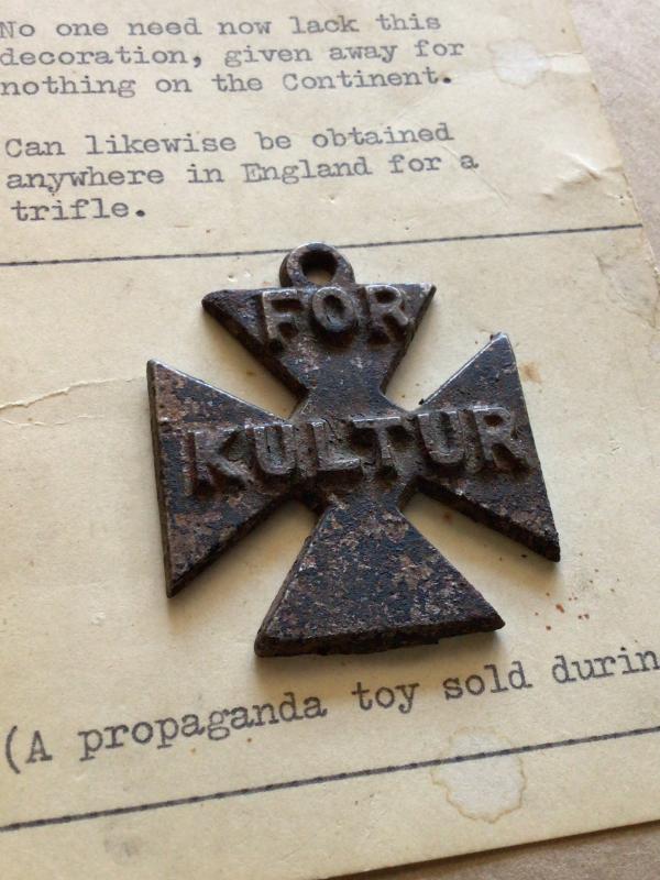 WW1 British Propaganda “Culture” Iron Cross