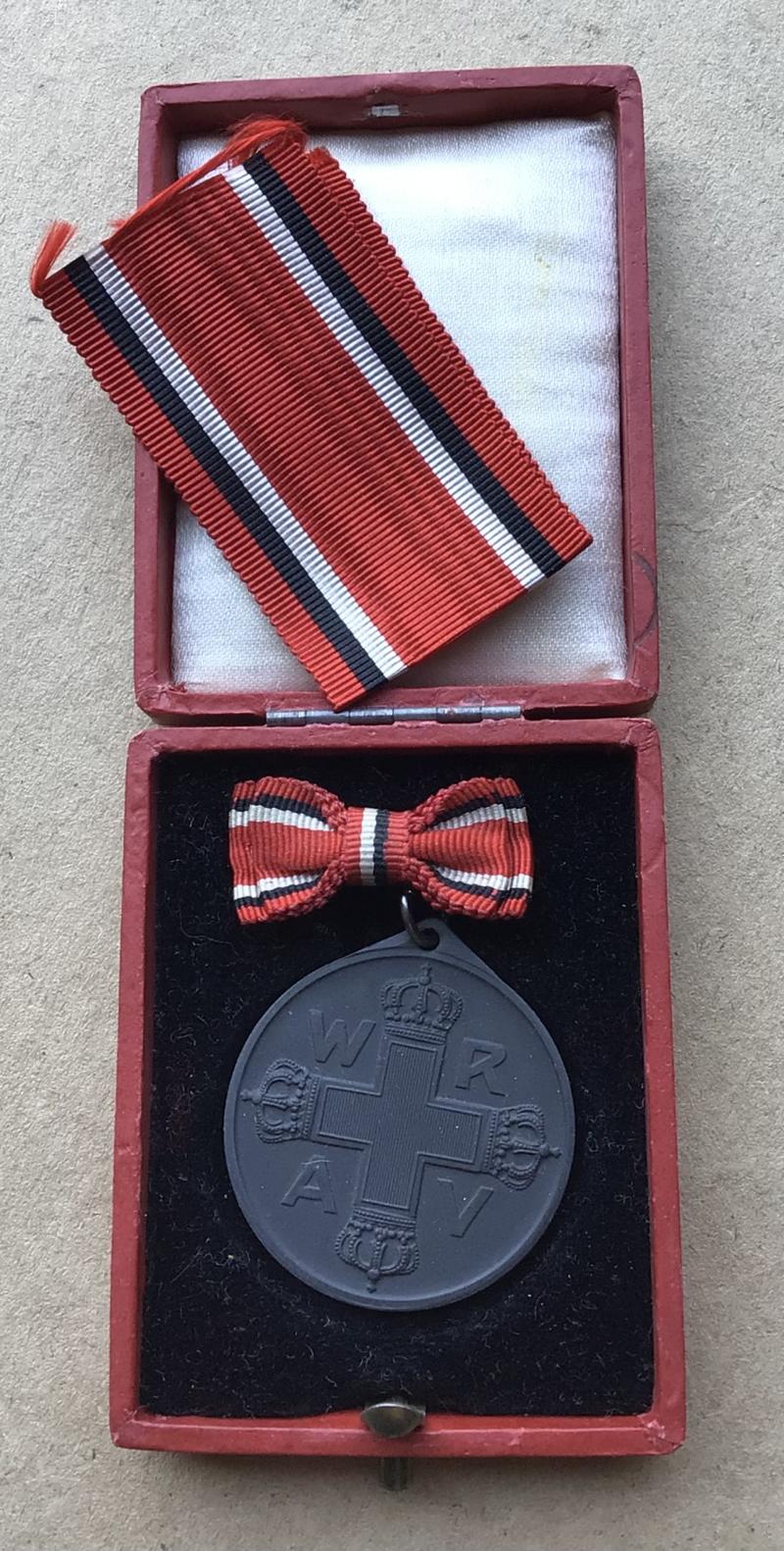 WW1 Cased Prussian Red Cross Medal of Merit