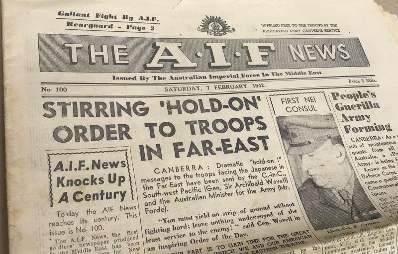 WW2 AIF News 7th. February 1942