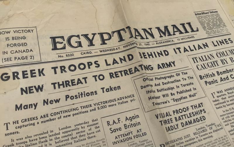 WW2 “Egyptian News” November 1940