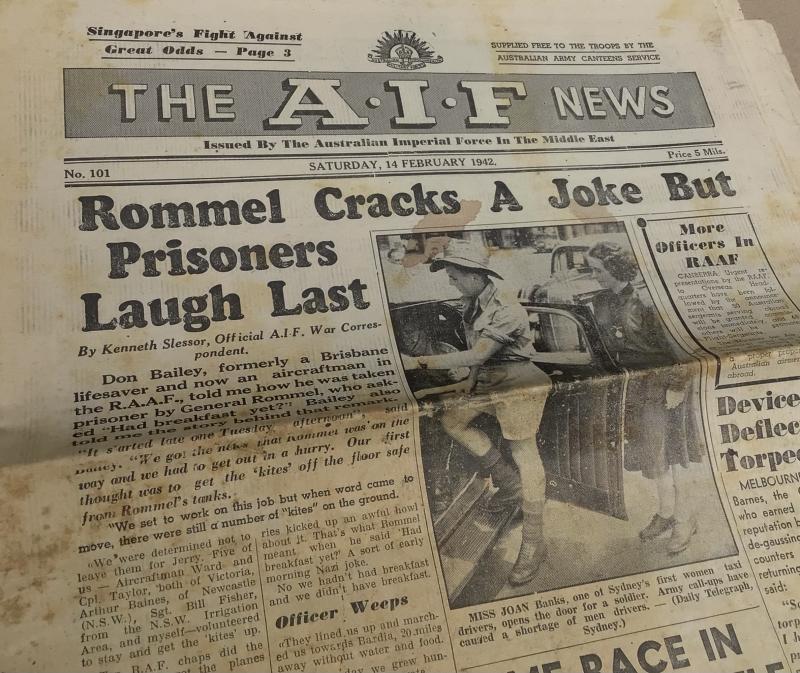 WW2 “The AIF News” Newspaper 14th February 1942